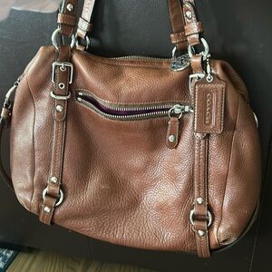 Coach brown leather bag